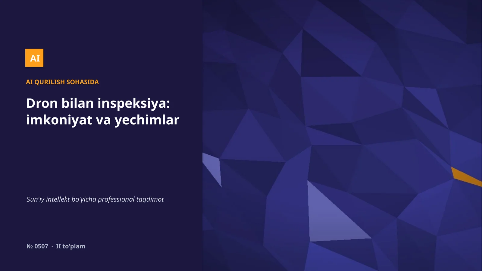 AI QURILISH SOHASIDA