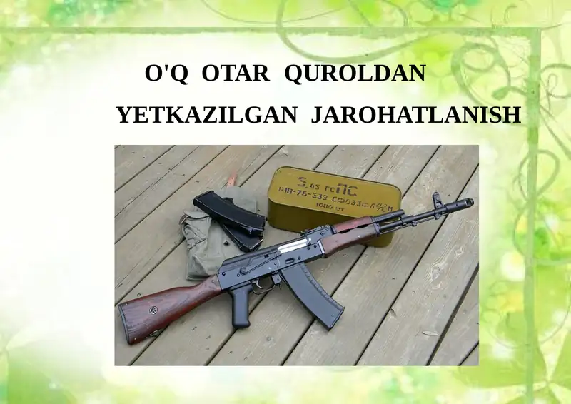 O'qotarquroldan yetkazilgan jarohatlar