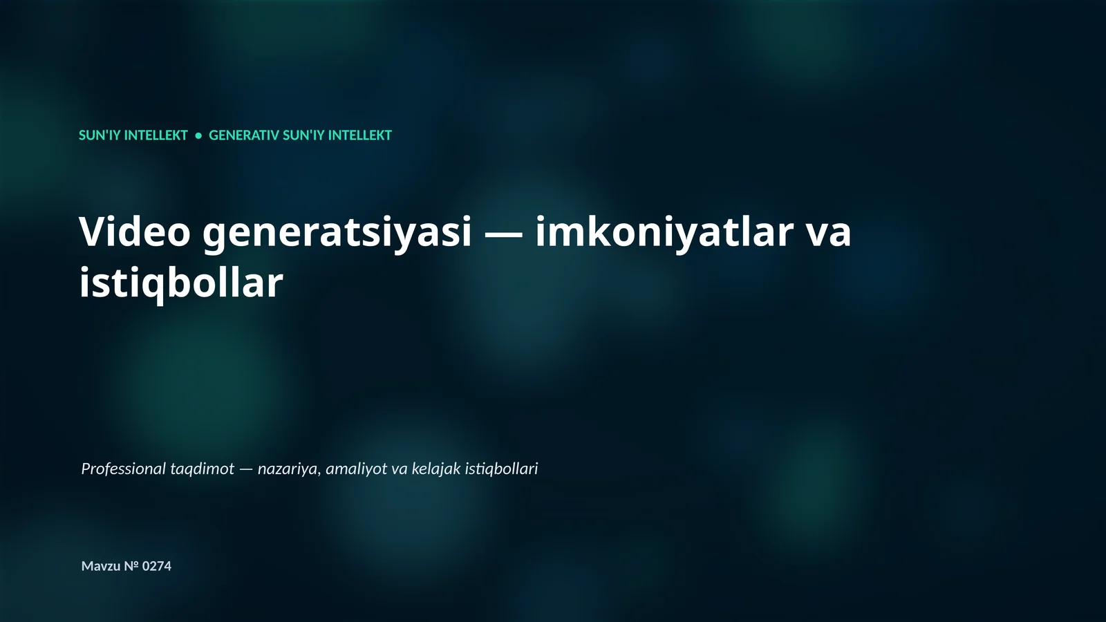 Generativ SUN'IY INTELLEKT