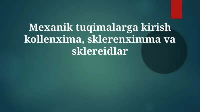 Sklerenxima va kollenxima