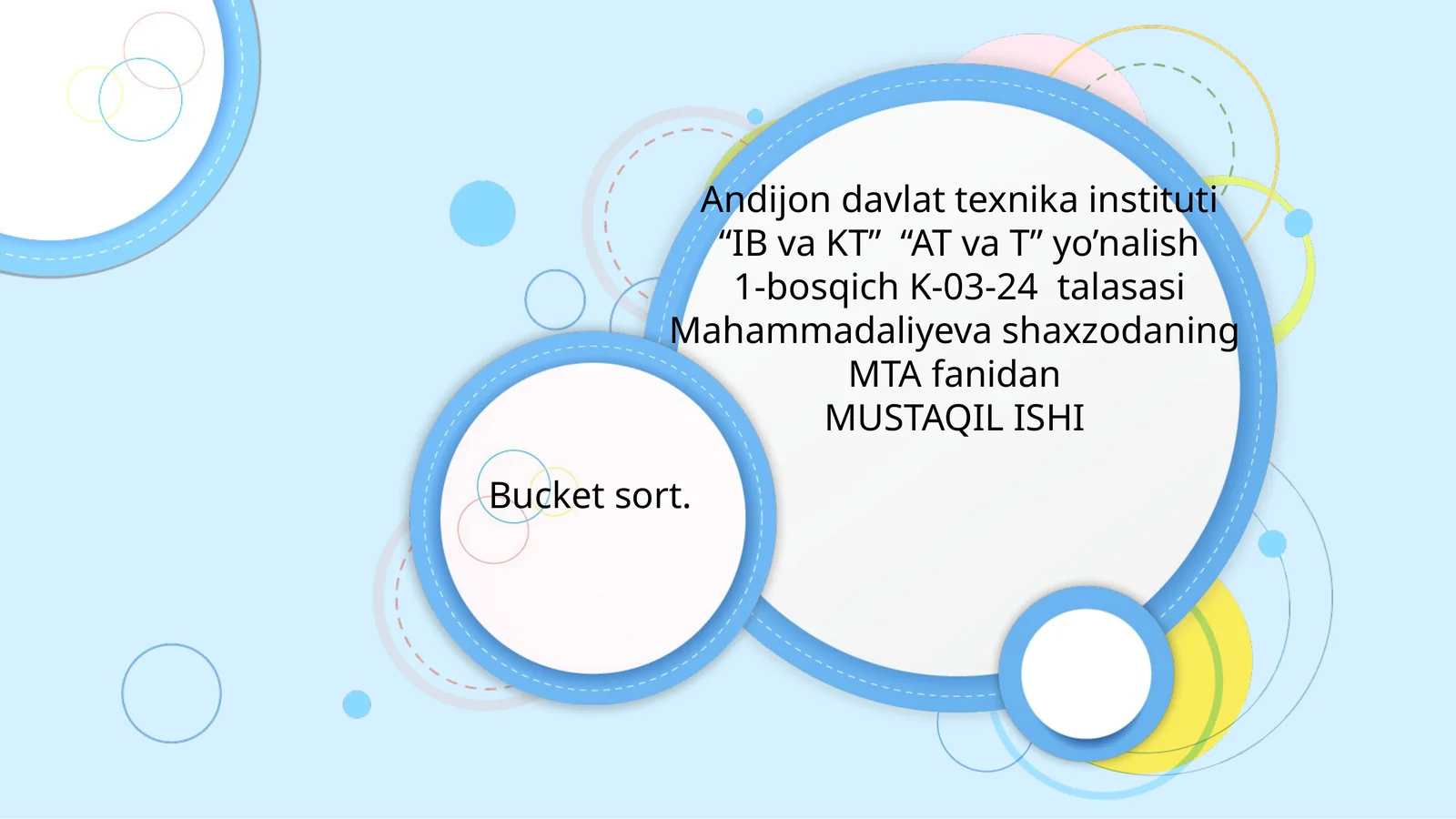 Bucket sort