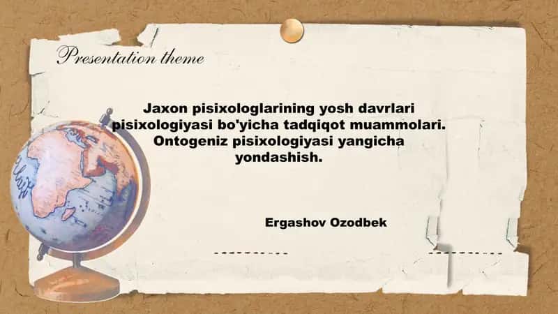 Jaxon pisixologlarining yosh davrlari pisixologiyasi