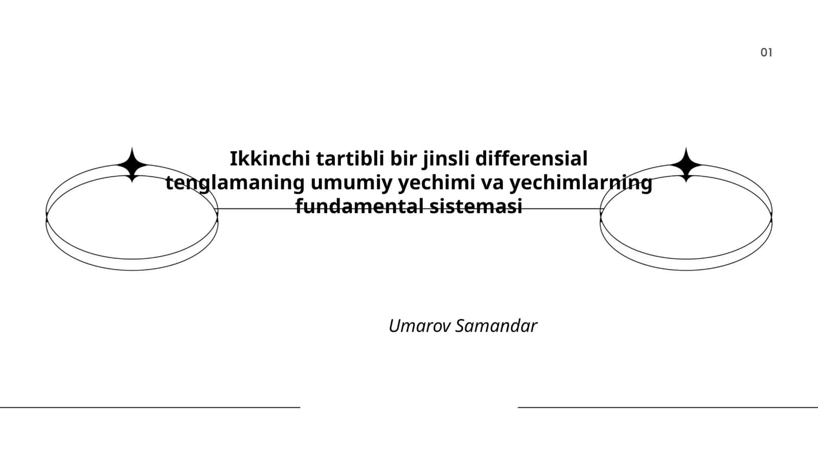 Ikkinchi tartibli bir jinsli differensial tenglamaning umumiy yechimi va yechimlarning fundamental sistemasi