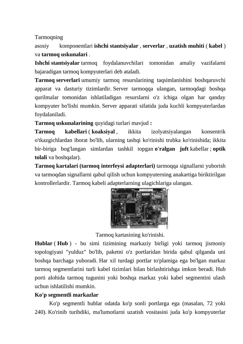 Tarmoq uskunalari
