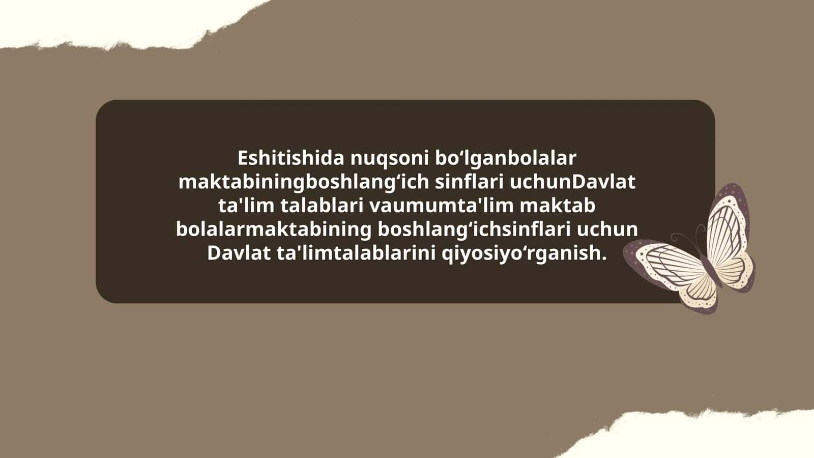 Davlat ta'lim talablari va umumta'lim maktab bola