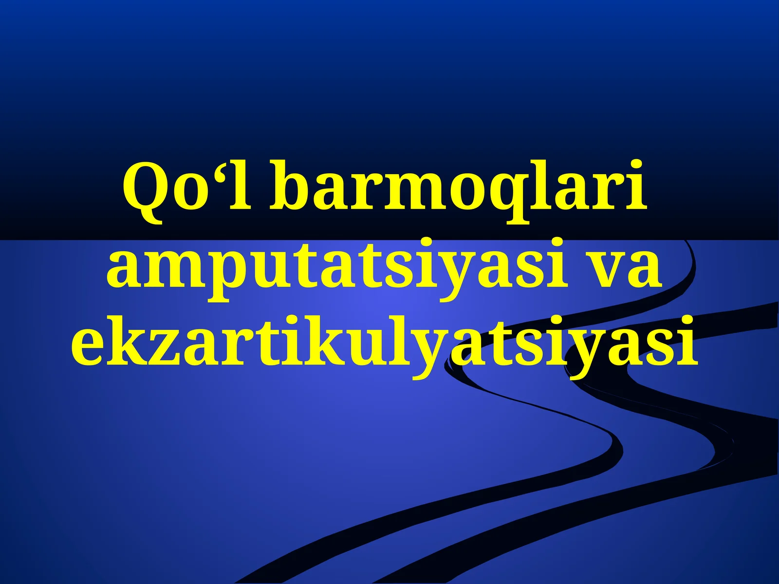 Qoʻlbarmoqlari amputatsiyasi va eksartikulyatsiyasi