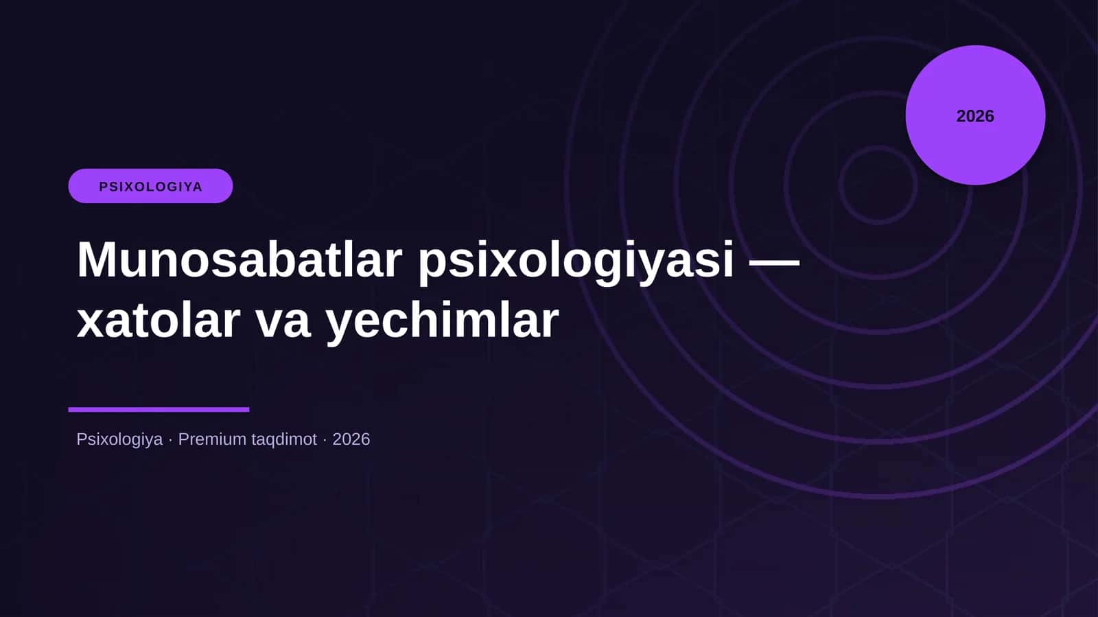 Munosabatlar psixologiyasi — xatolar va yechimlar