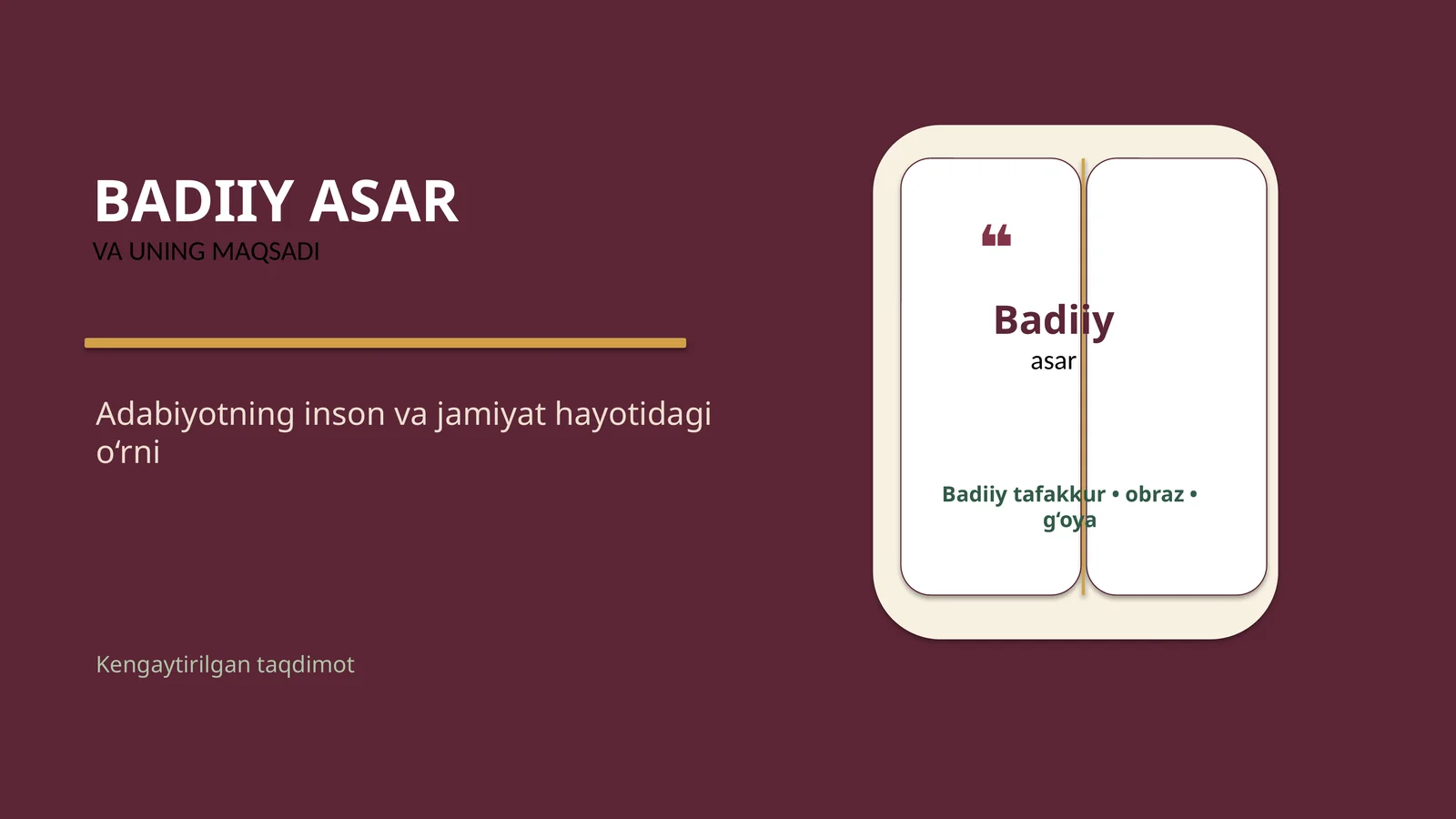 Badiiy asar