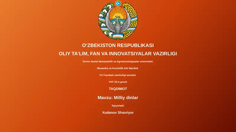 Milliy dinlar