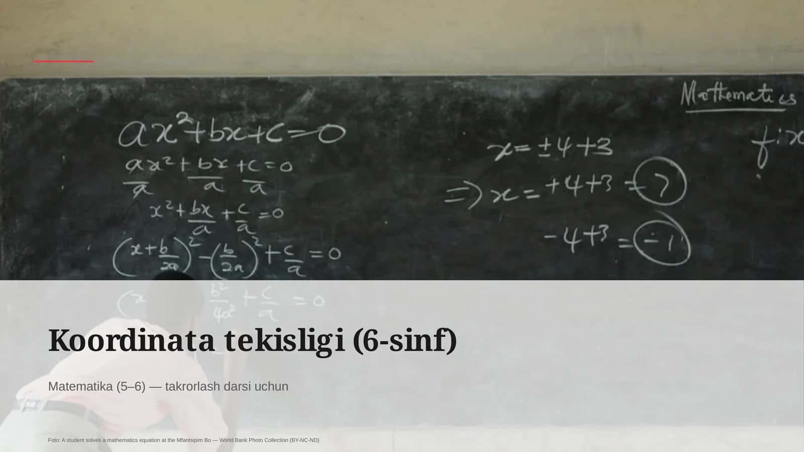 Koordinata tekisligi (6-sinf)