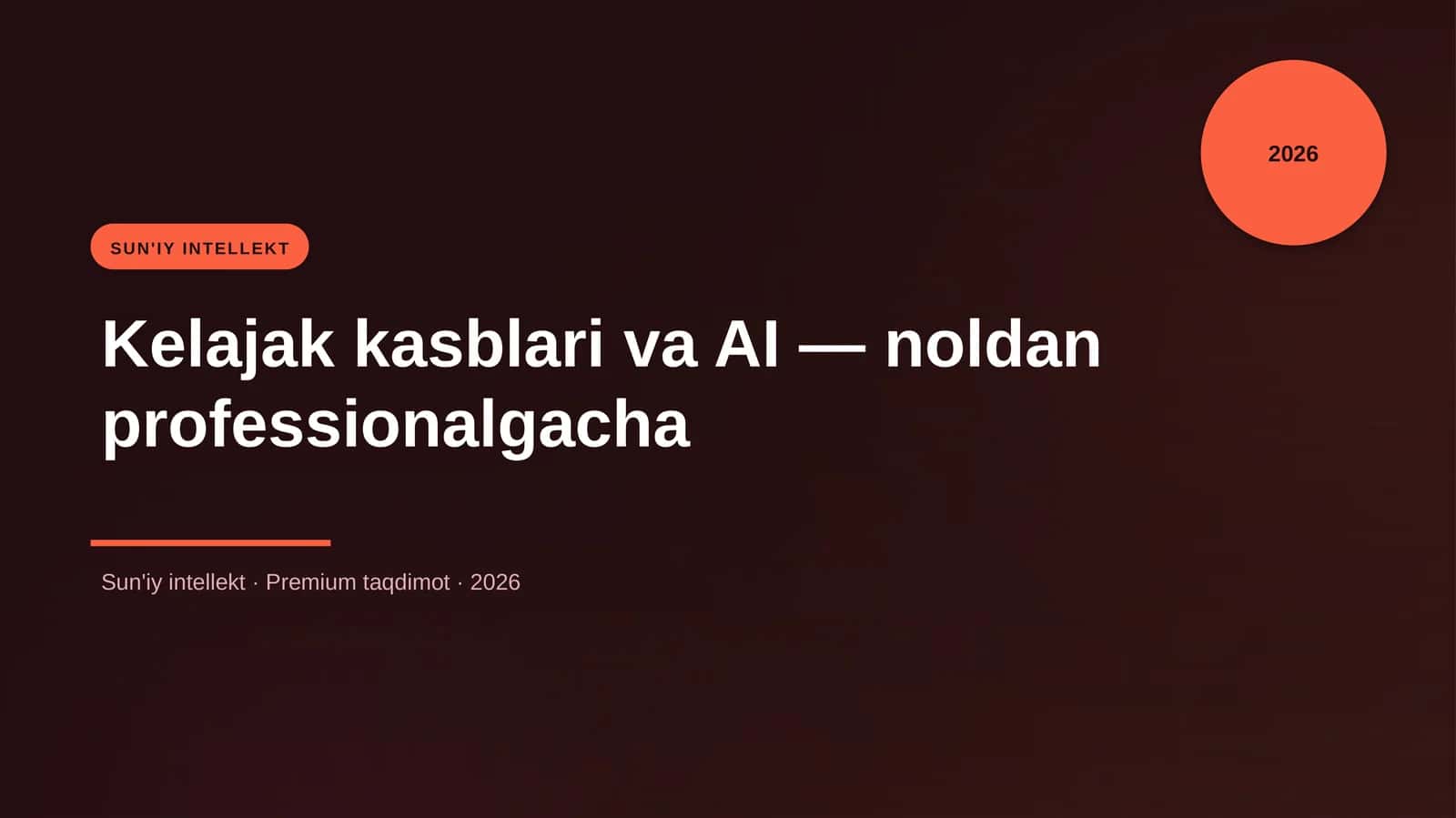 Kelajak kasblari va AI - noldan professionalgacha