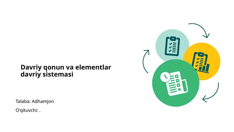 Davriy qonun va elementlar davriy sistemasi
