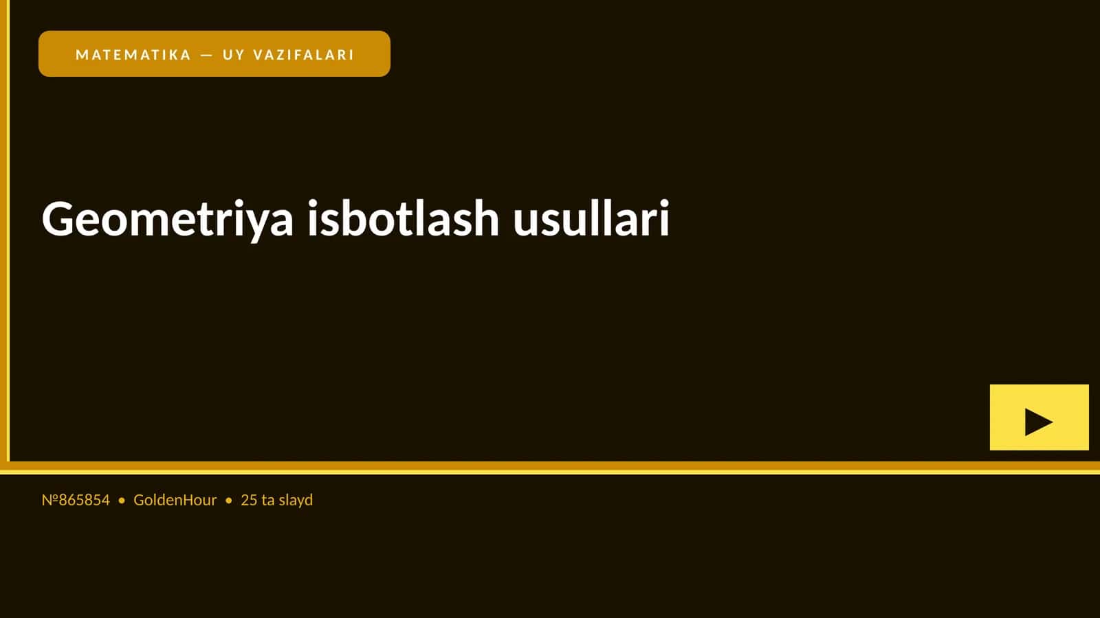 Geometriya isbotlash usullari