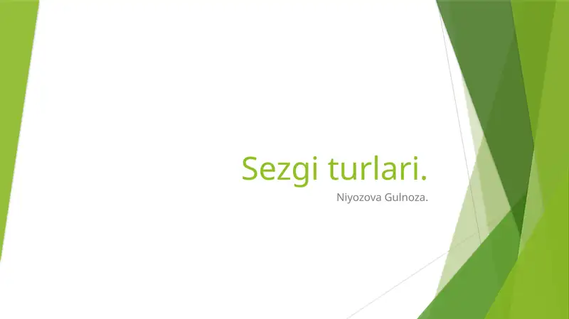 Sezgi turlari