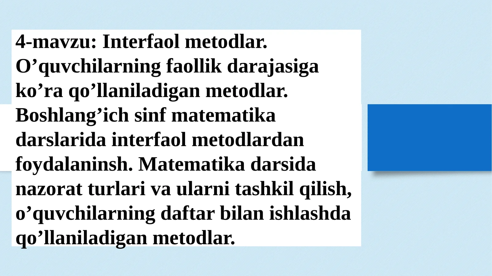 Interfaol Metodlar