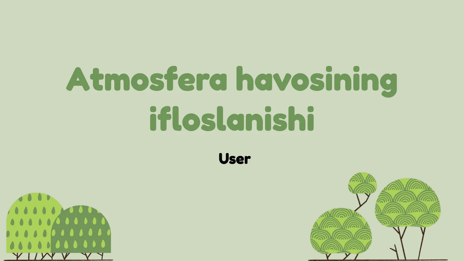 Atmosfera havosining ifloslanishi