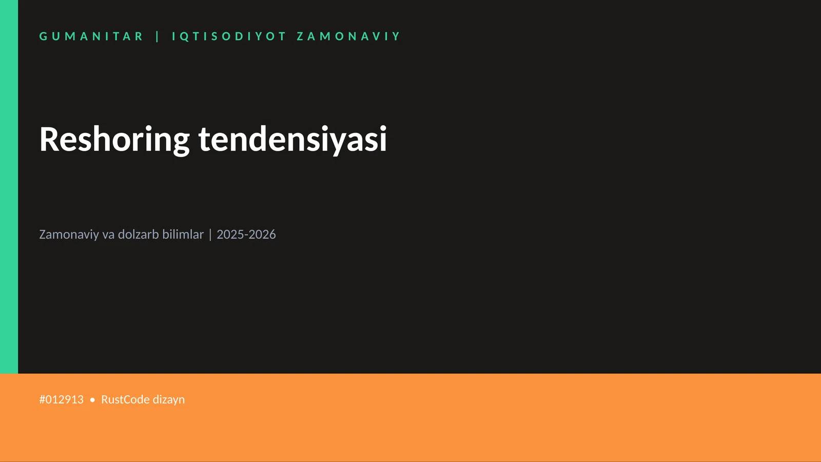 Reshoring tendensiyasi