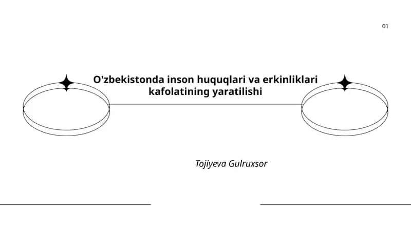 O'zbekistonda inson huquqlari va erkinliklari kafolatining yaratilishi