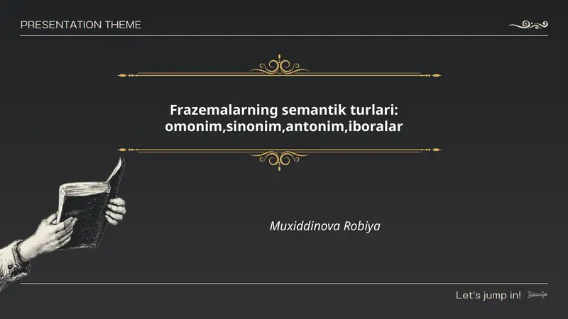 Frazemalarning semantik turlari
