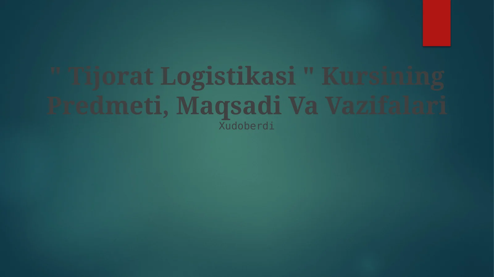 Tijorat Logistikasi Kursi