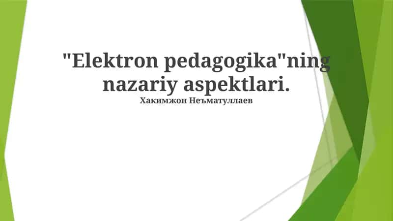 Elektron Pedagogika