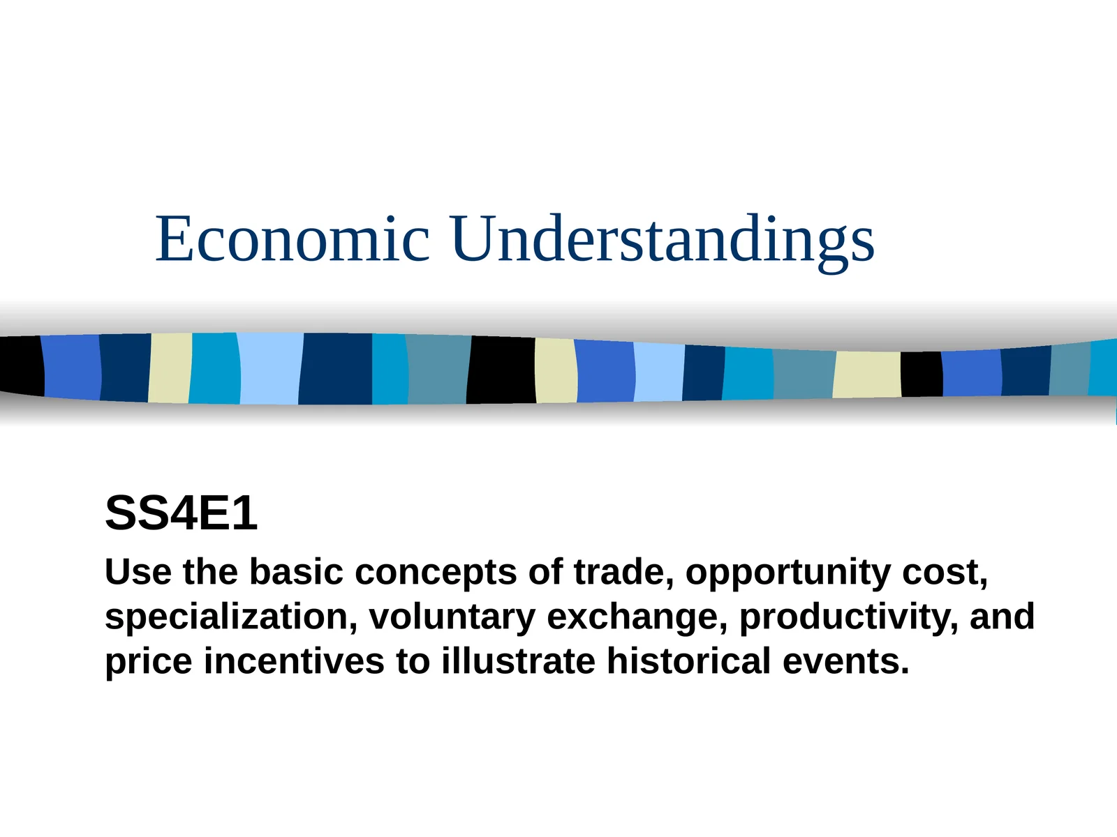 Economic Understandings