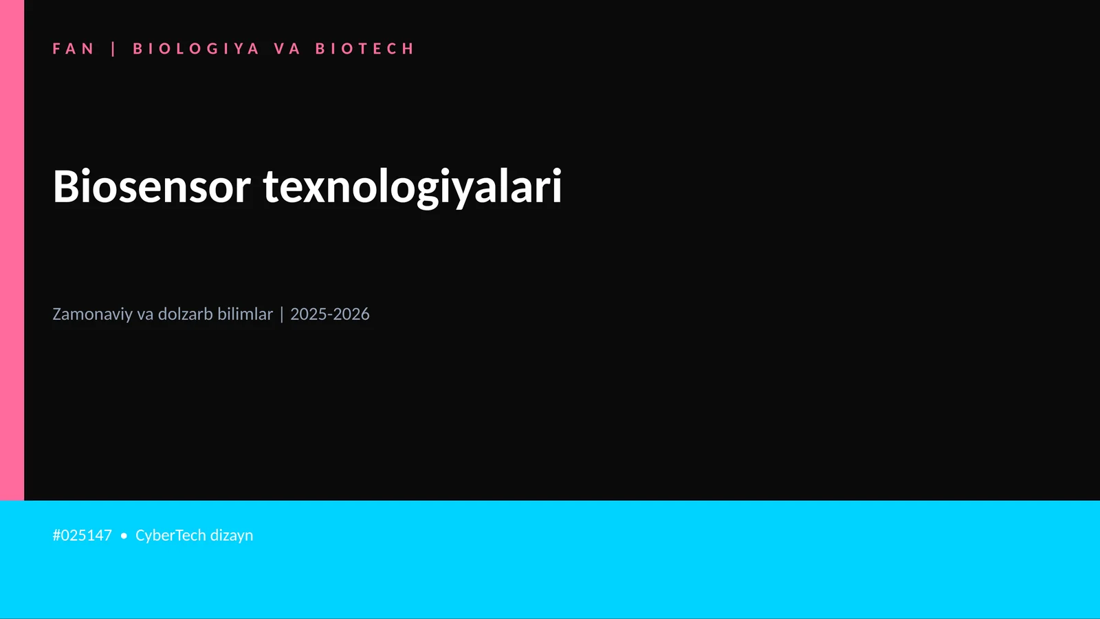 Biosensor texnologiyalari