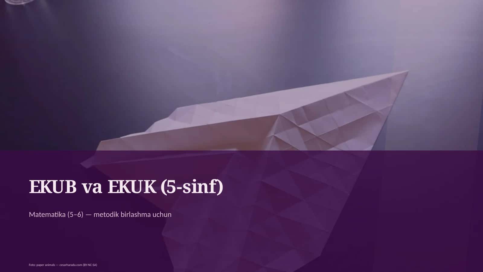 EKUB va EKUK (5-sinf)