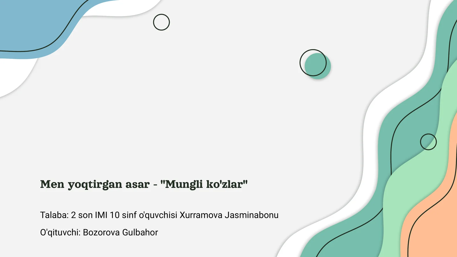 Mungli ko'zlar