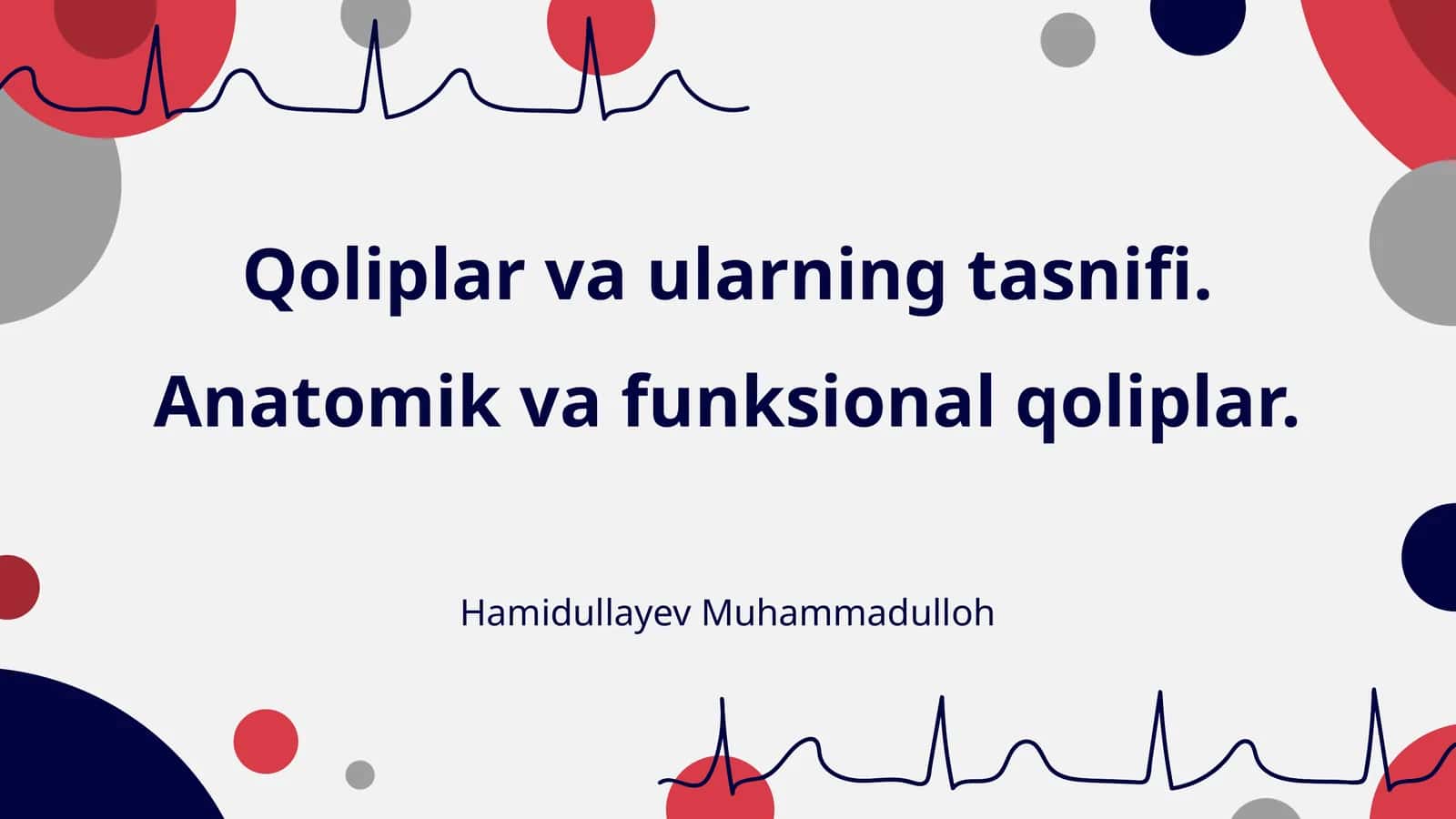 Qoliplar va ularning tasnifi