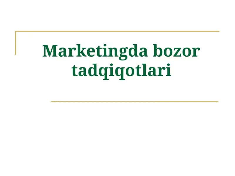 Marketingdabozortadqiqotlari
