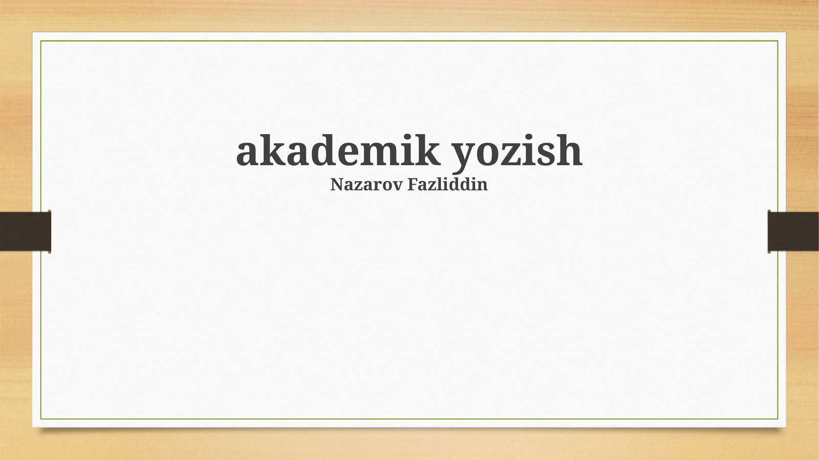 Akademik yozish