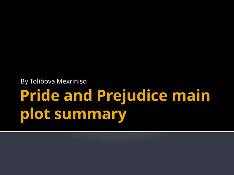 Pride and Prejudice