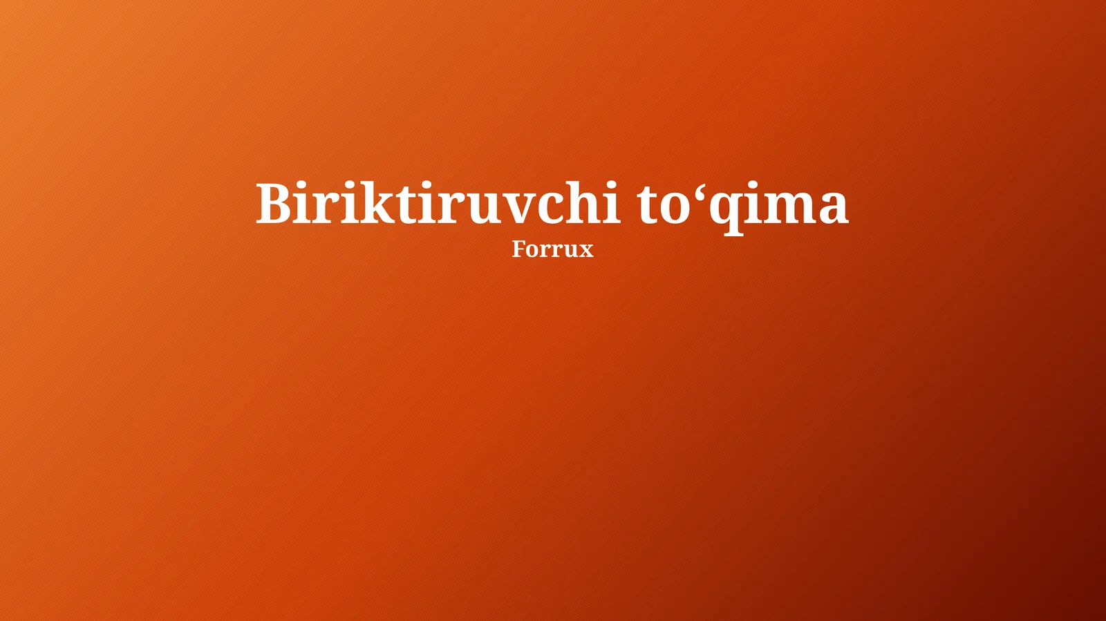 Biriktiruvchi toʻqima