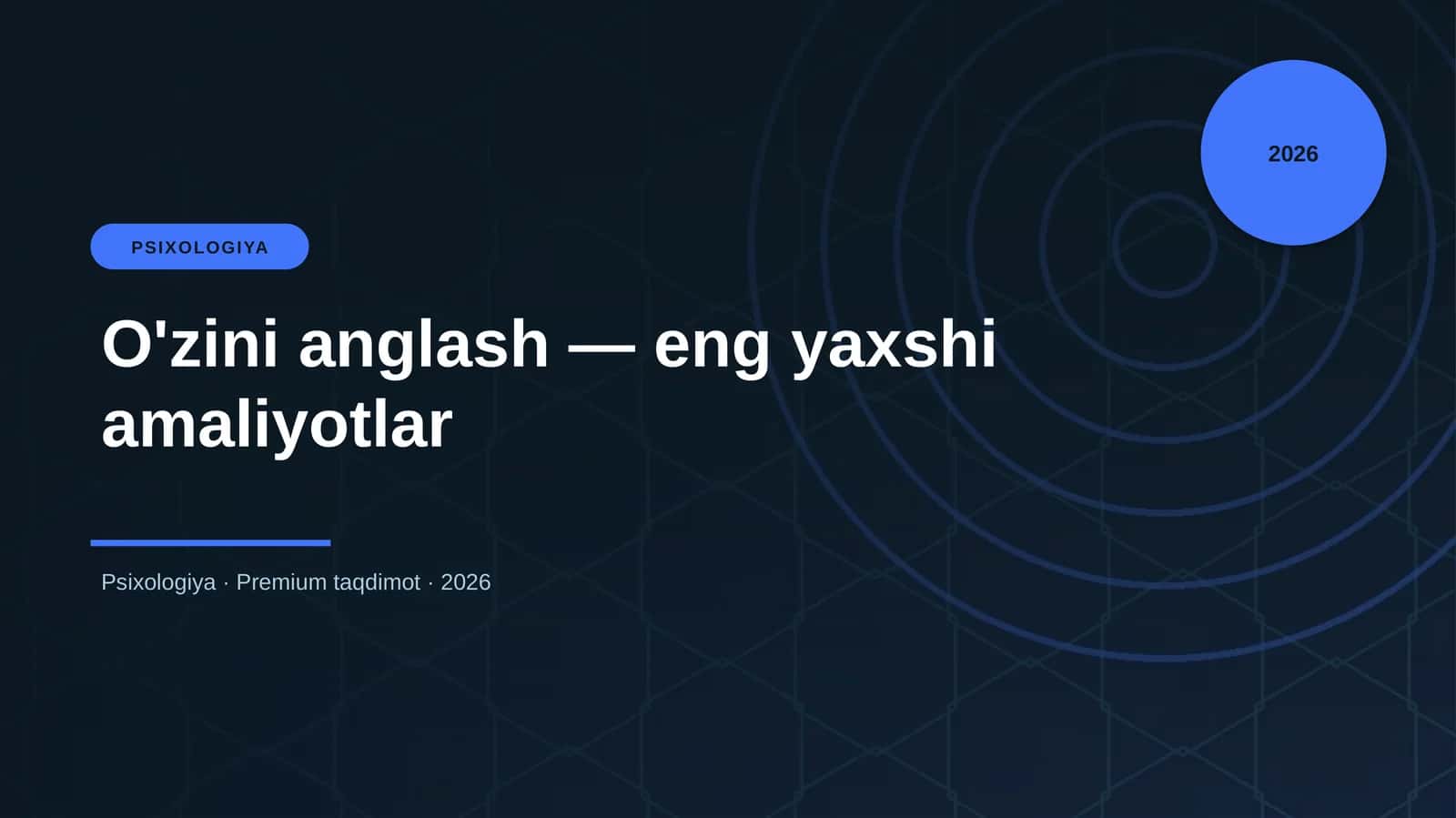 O'zini anglash — eng yaxshi amaliyotlar