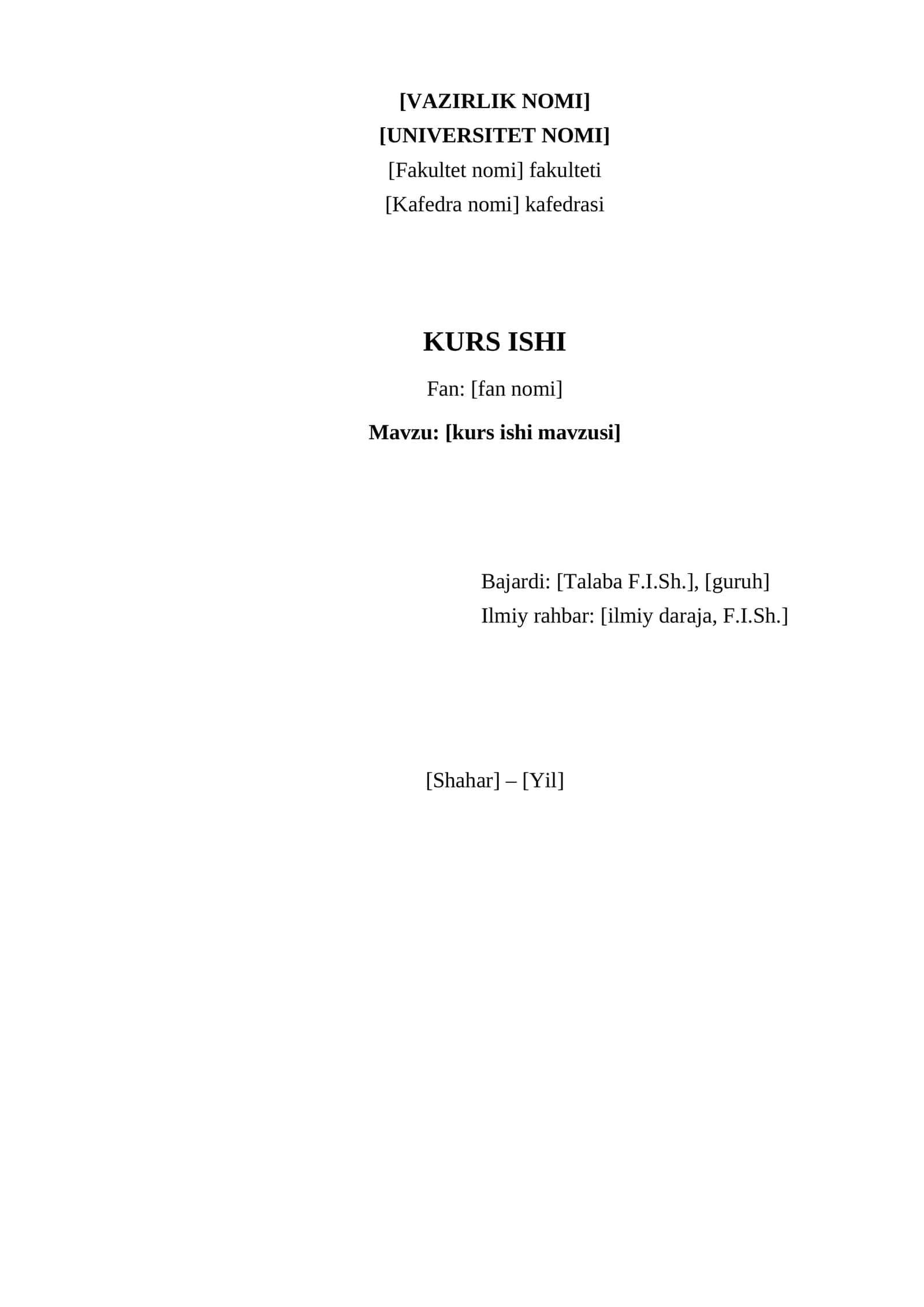 KURS ISHI