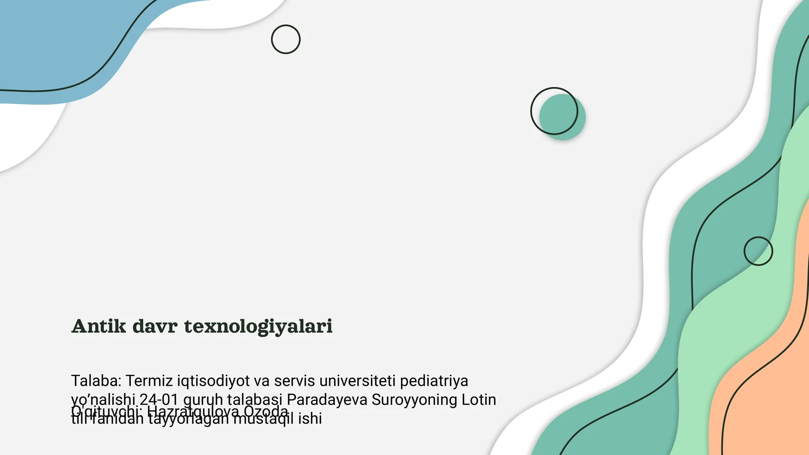 Antik davr texnologiyalari