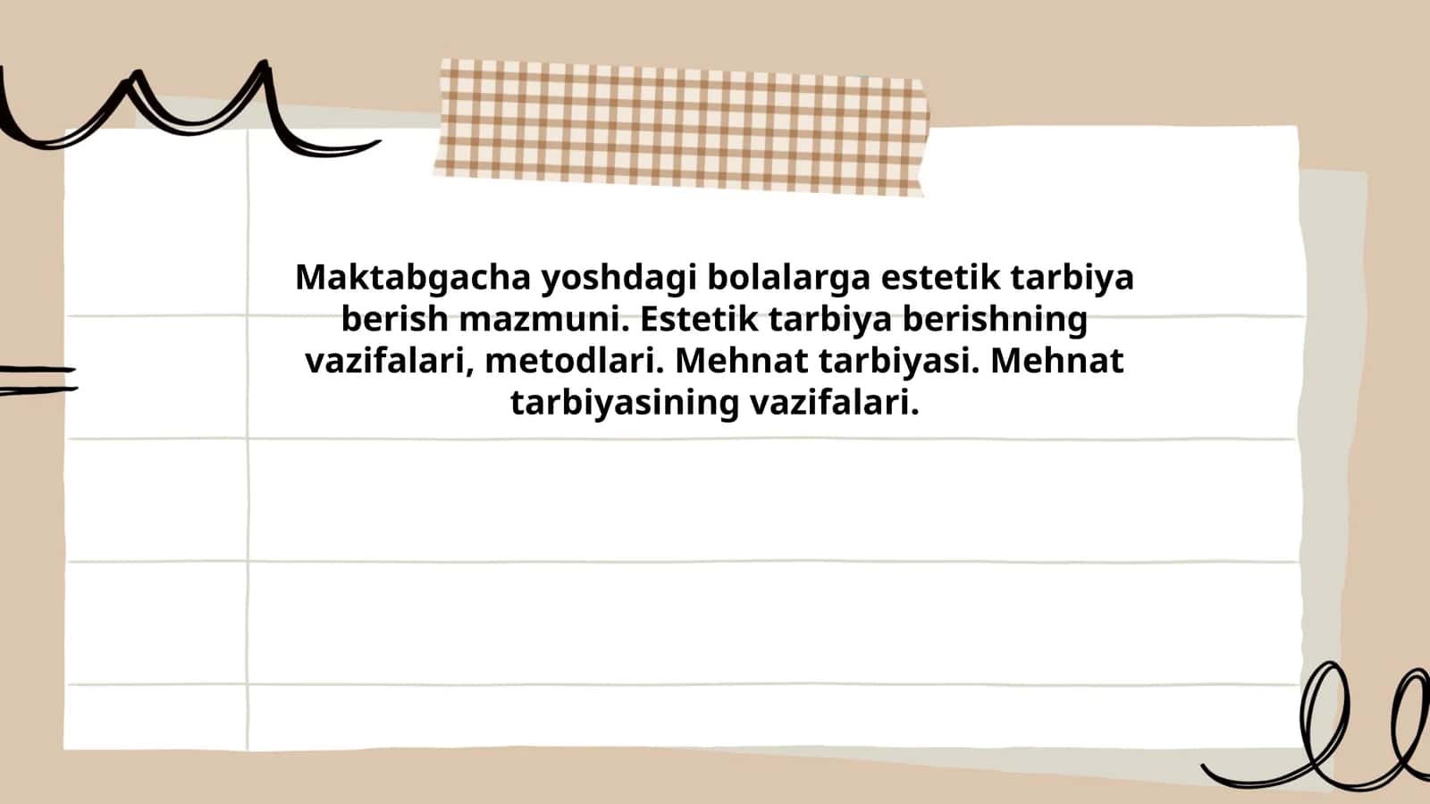 Estetik tarbiya berishning vazifalari va metodlari
