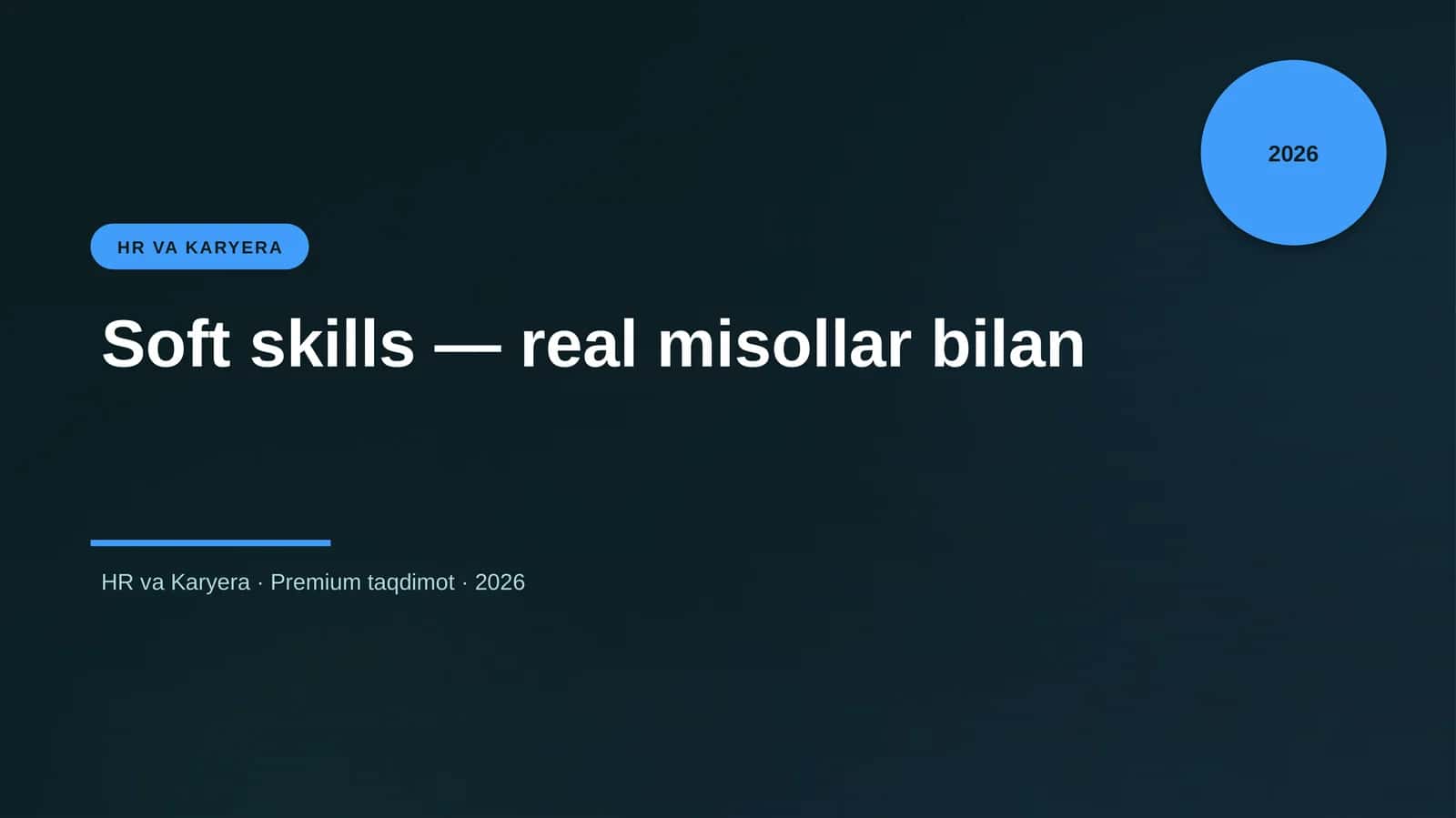 Soft skills — real misollar bilan