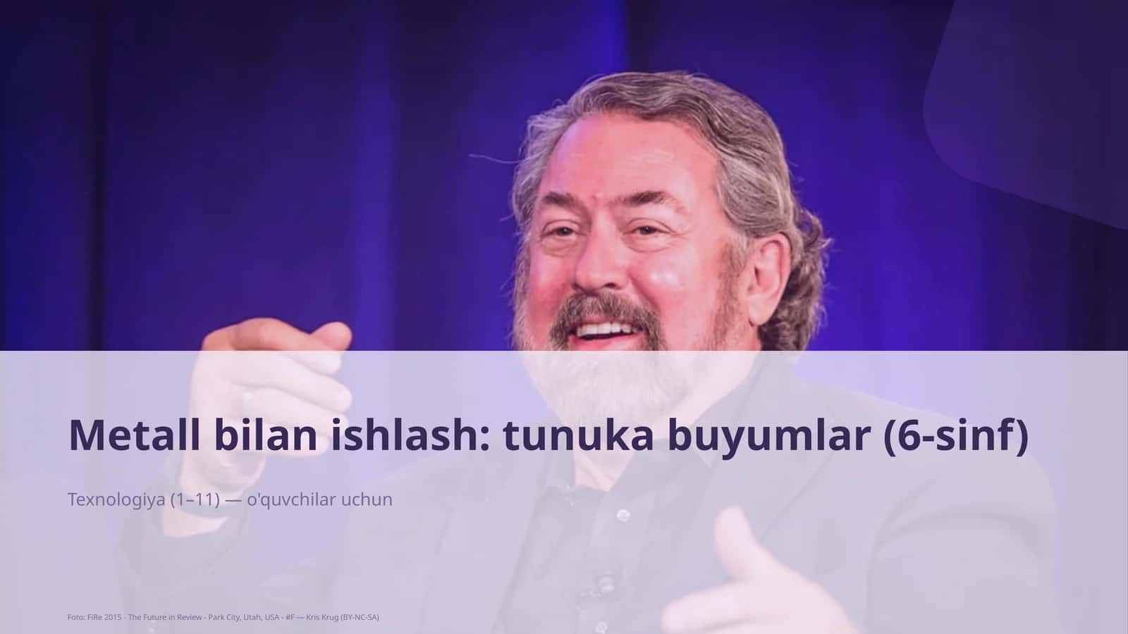 Metall bilan ishlash: tunuka buyumlar (6-sinf)