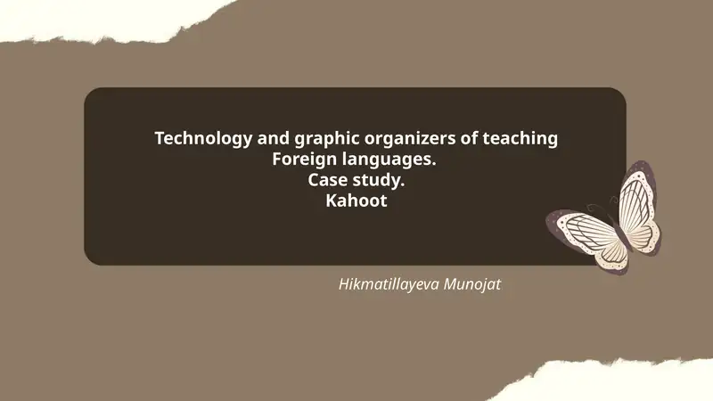 Technology and graphic organizers of teaching Foreign languages