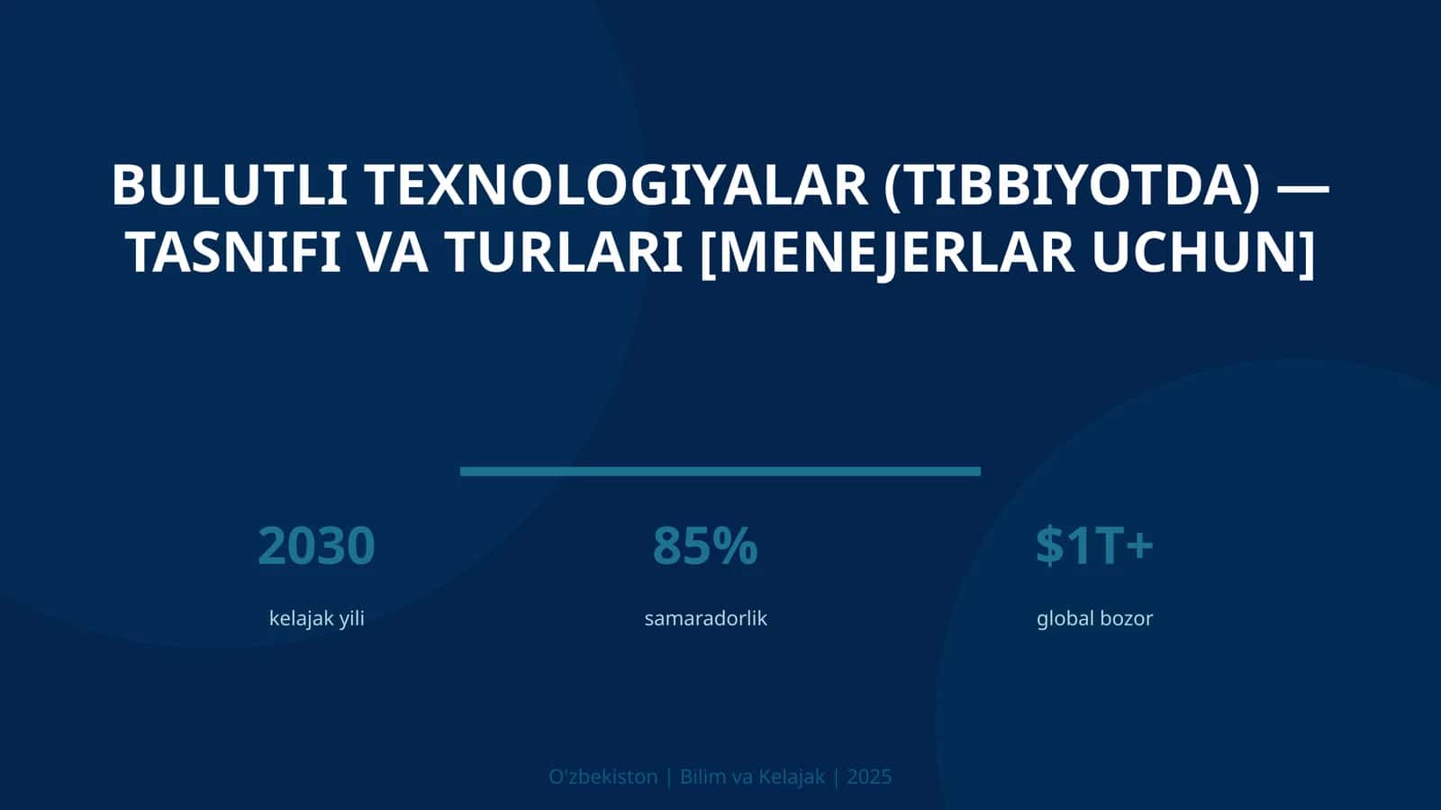 Bulutli texnologiyalar (tibbiyotda) — tasnifi va turlari [menejerlar uchun]