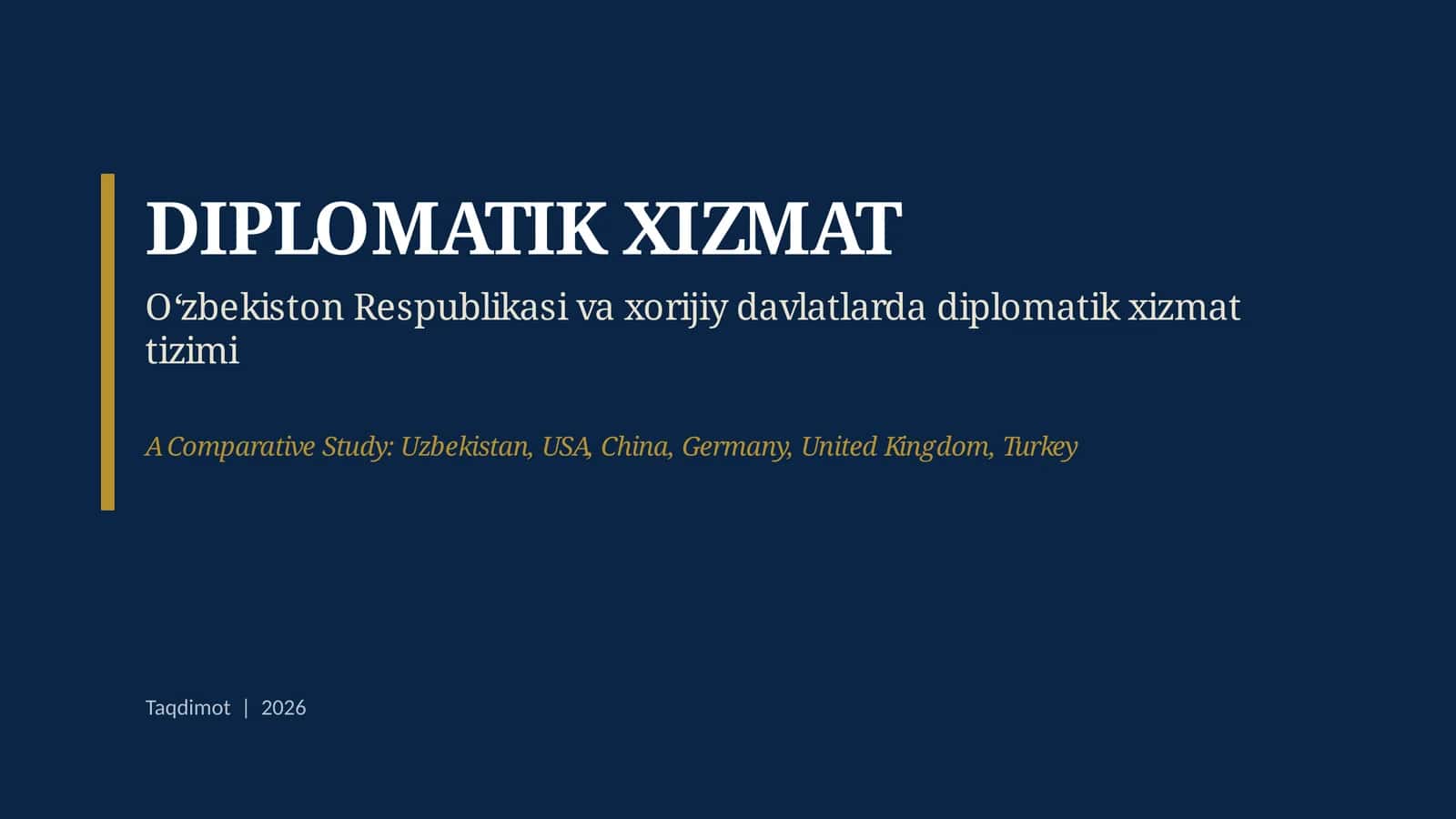 DIPLOMATIK XIZMAT