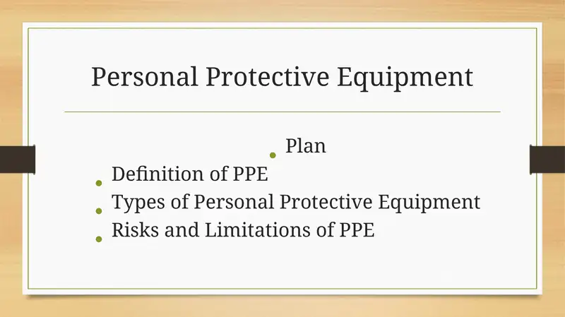 Personal Protective Equipment