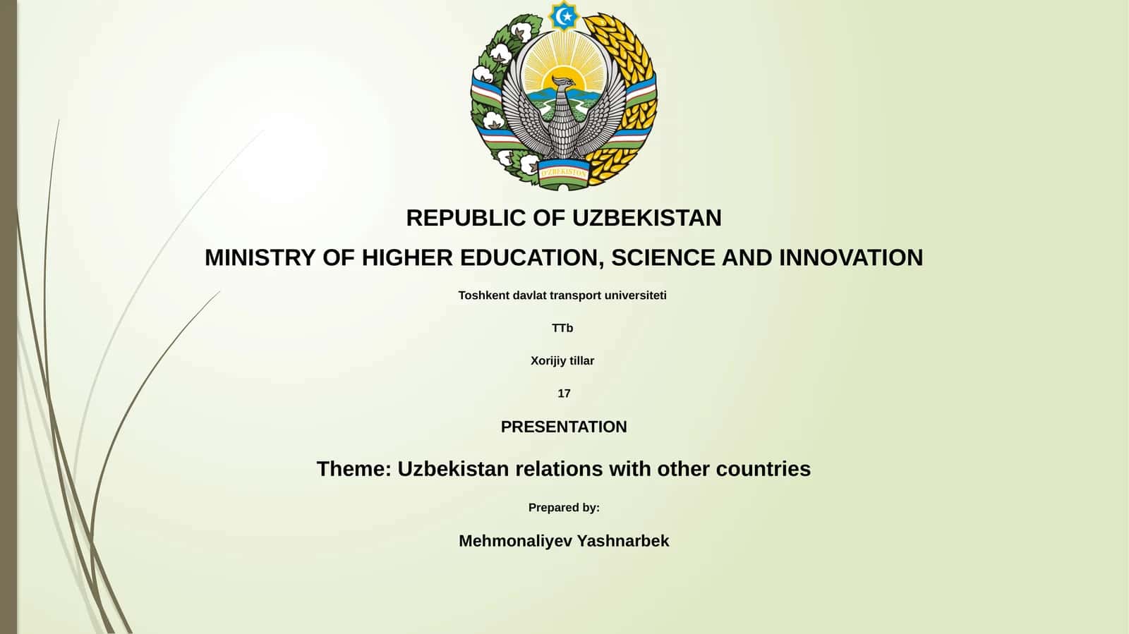 Xorijiy tillar
