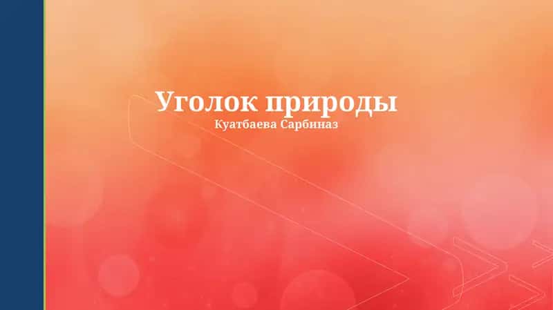 Уголок природы