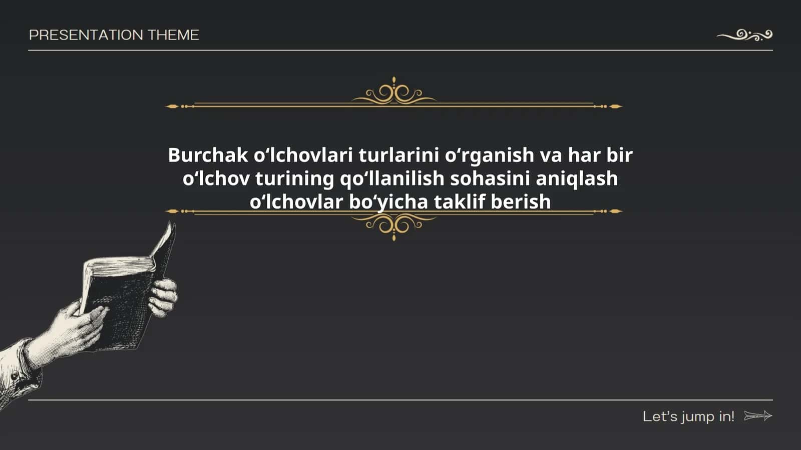 Burchak oʻlchovlari turlarini oʻrganish
