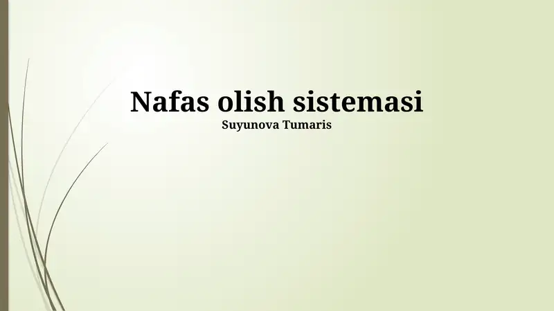 Nafas olish sistemasi