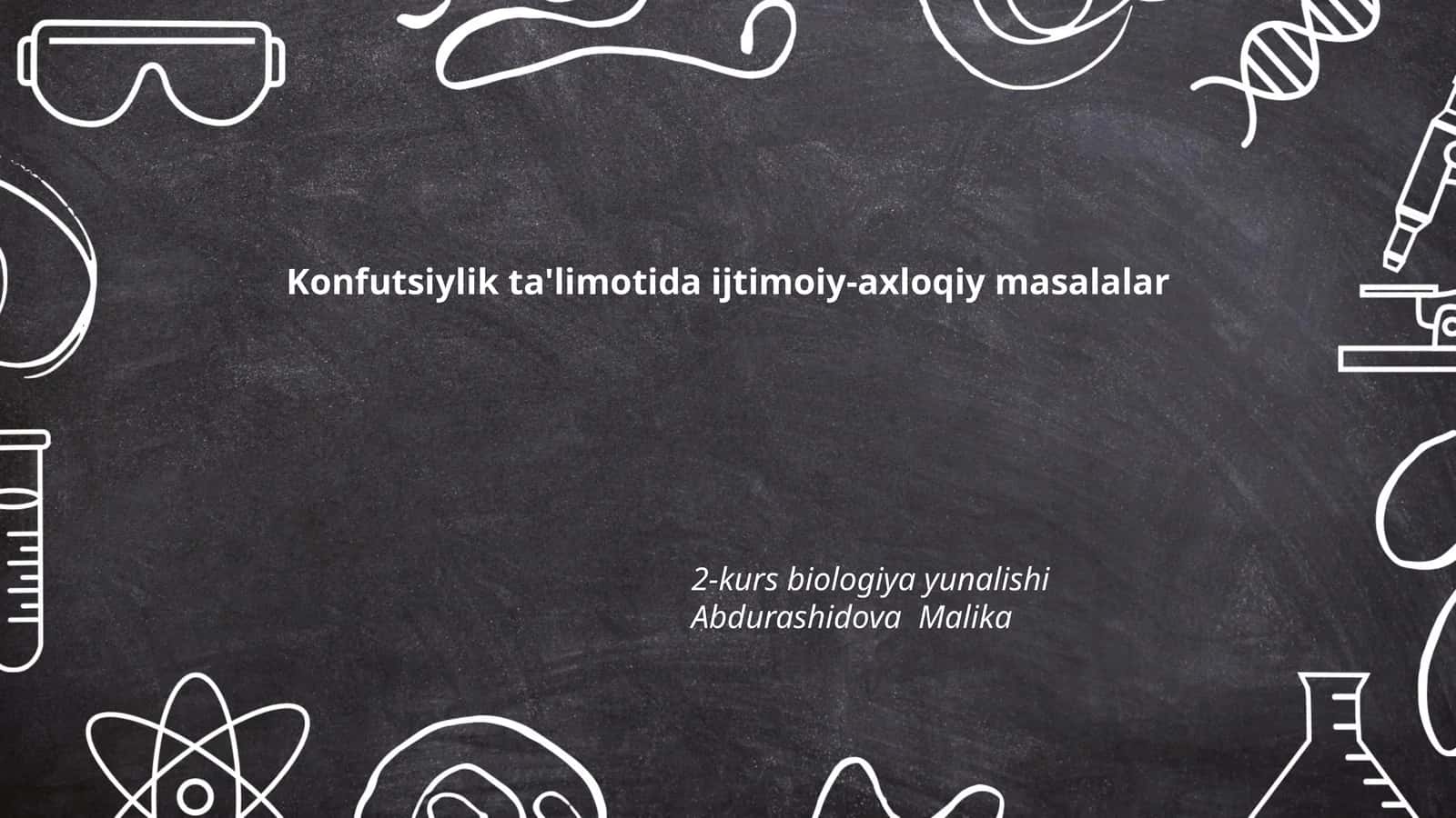 Konfutsiylik ta'limotida ijtimoiy-axloqiy masalalar