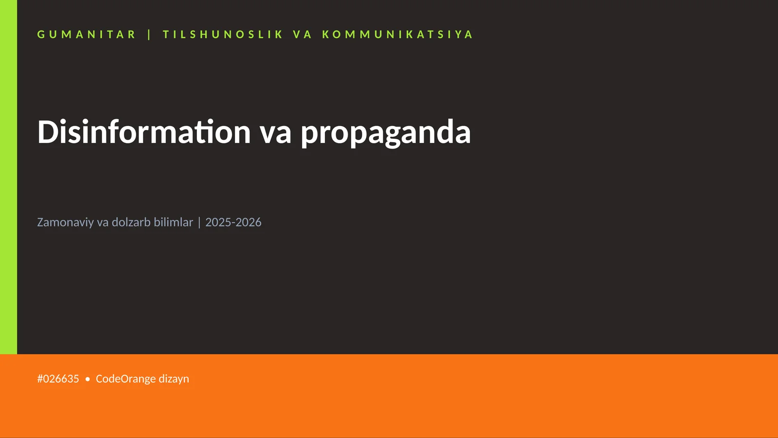 Disinformation va propaganda